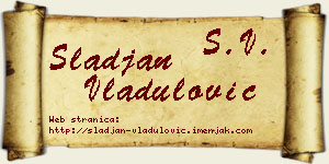 Slađan Vladulović vizit kartica